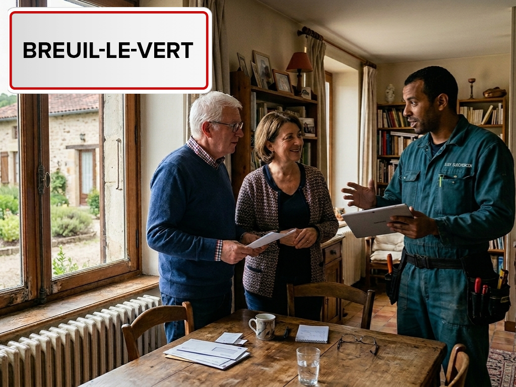 Installation de pompe à chaleur à Breuil-le-Vert (60600) dans l'Oise
