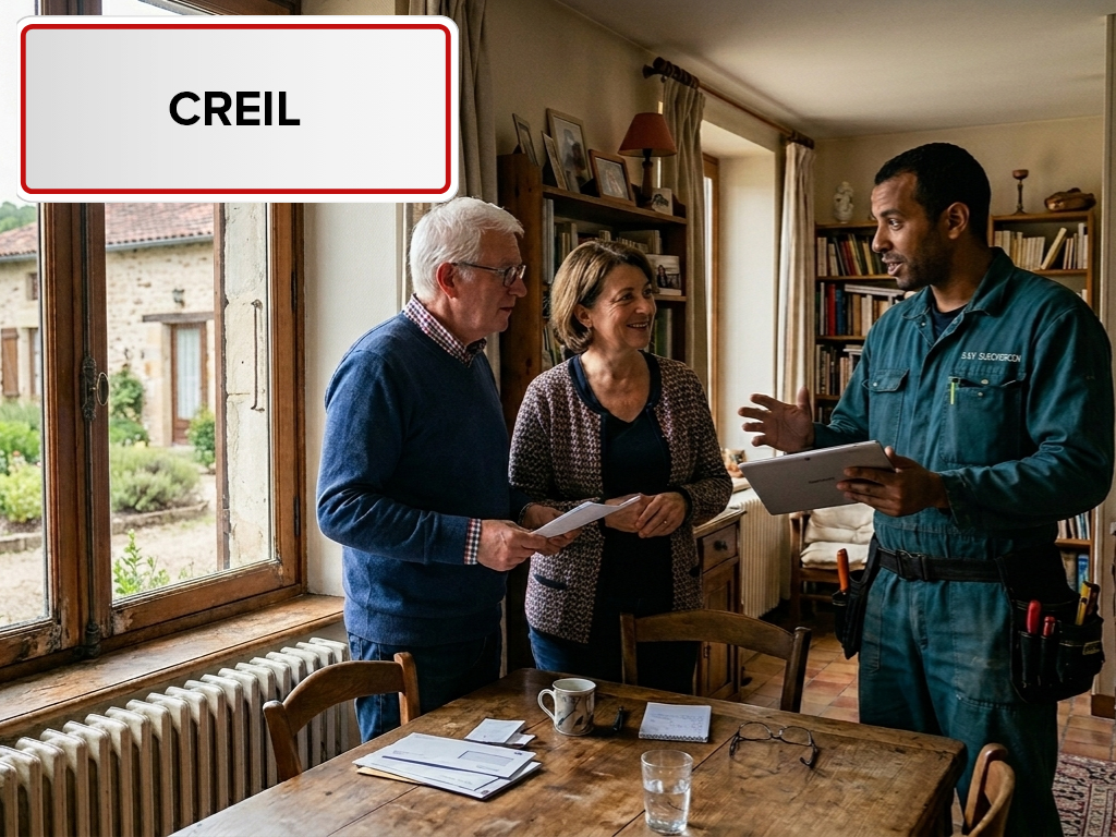 Installation de pompe à chaleur à Creil (60100) dans l'Oise
