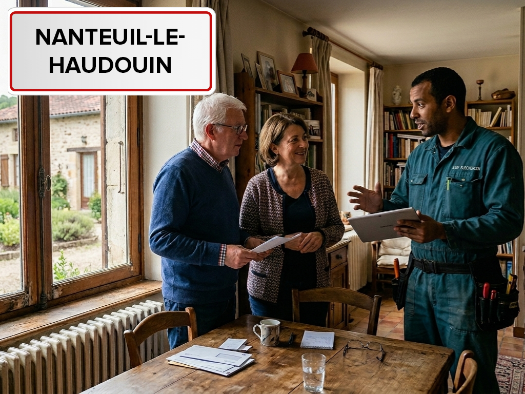 Installation de pompe à chaleur à Nanteuil-le-Haudouin (60440) dans l'Oise